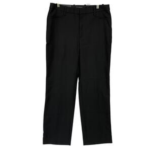 Banana Republic Wool Dress Pants Women 14 High Rise Straight Office Career Black